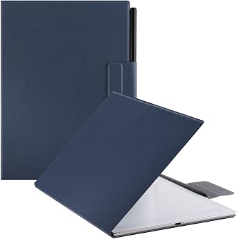 Magnetic Case for 10.65" iFLYTEK AINOTE 2,Dark Blue | PU Leather Protective Cover,Pen Buckle Design,Slim & Lightweight,with Auto Sleep/Wake