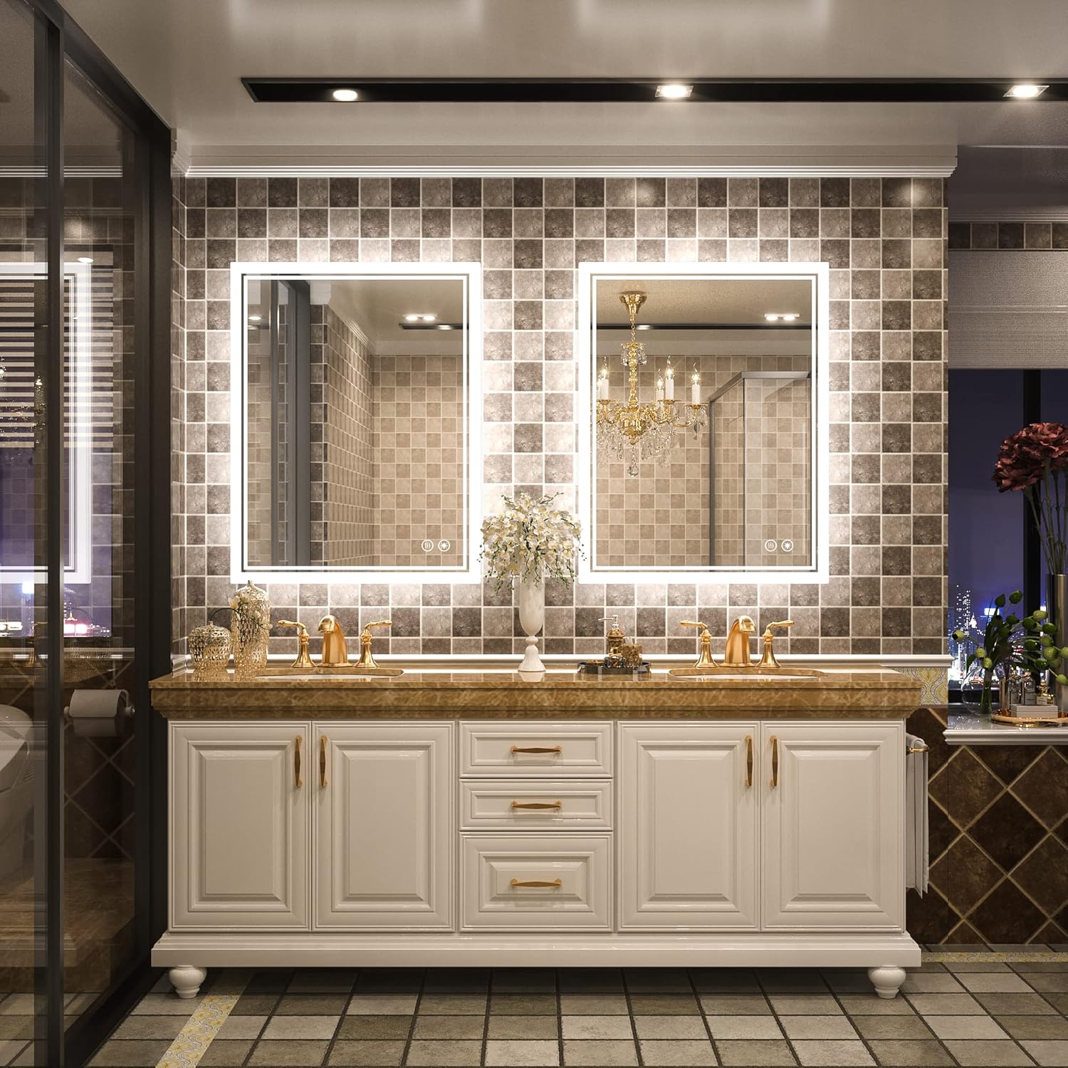 Best Cyber Monday ๐ฅ TokeShimi LED Bathroom Mirror with Lights 36 X 28 inch Frontlit and Backlit Decor 3-Color Vanity Make-up Mirror with Light Anti-Fog & Dimmer Touch Switch Adjustable Lights Mounted Fashion Waterproof Best Cyber Monday ๐ฅ TokeShimi LED Bathroom Mirror with Lights 36 X 28 inch Frontlit and Backlit Decor 3-Color Vanity Make-up Mirror with Light Anti-Fog & Dimmer Touch Switch Adjustable Lights Mounted Fashion Waterproof