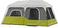 CORE 9-Person Instant Cabin Tent 14x9 Ft - 2-Min Pop-Up Setup, Weatherproof for Family Camping, Green