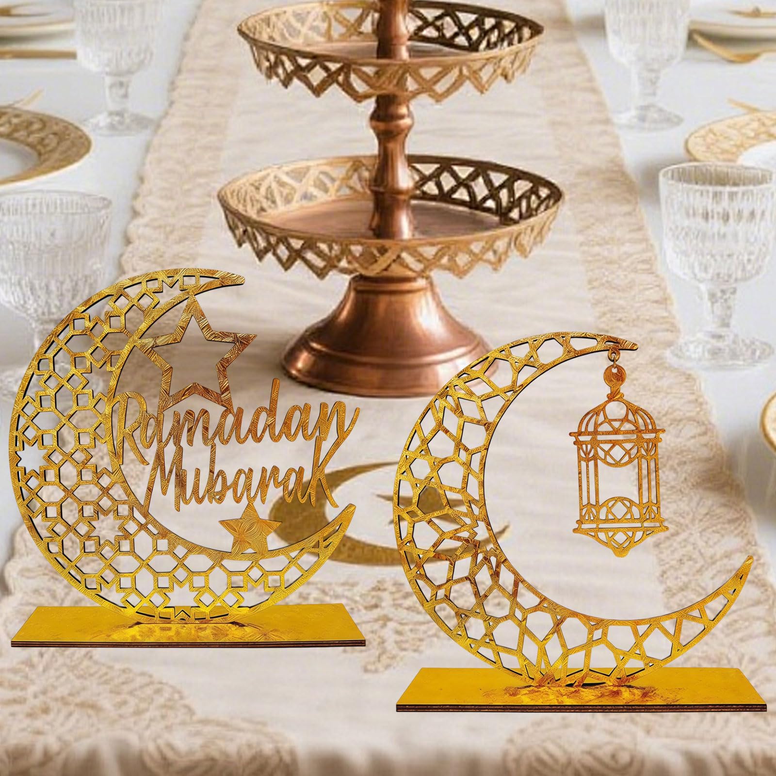 Chemin De Table Ramadan Mubarak 35X180Cm En Lin Nappe De Table Ramadan Pour Fte Eid Dcoration