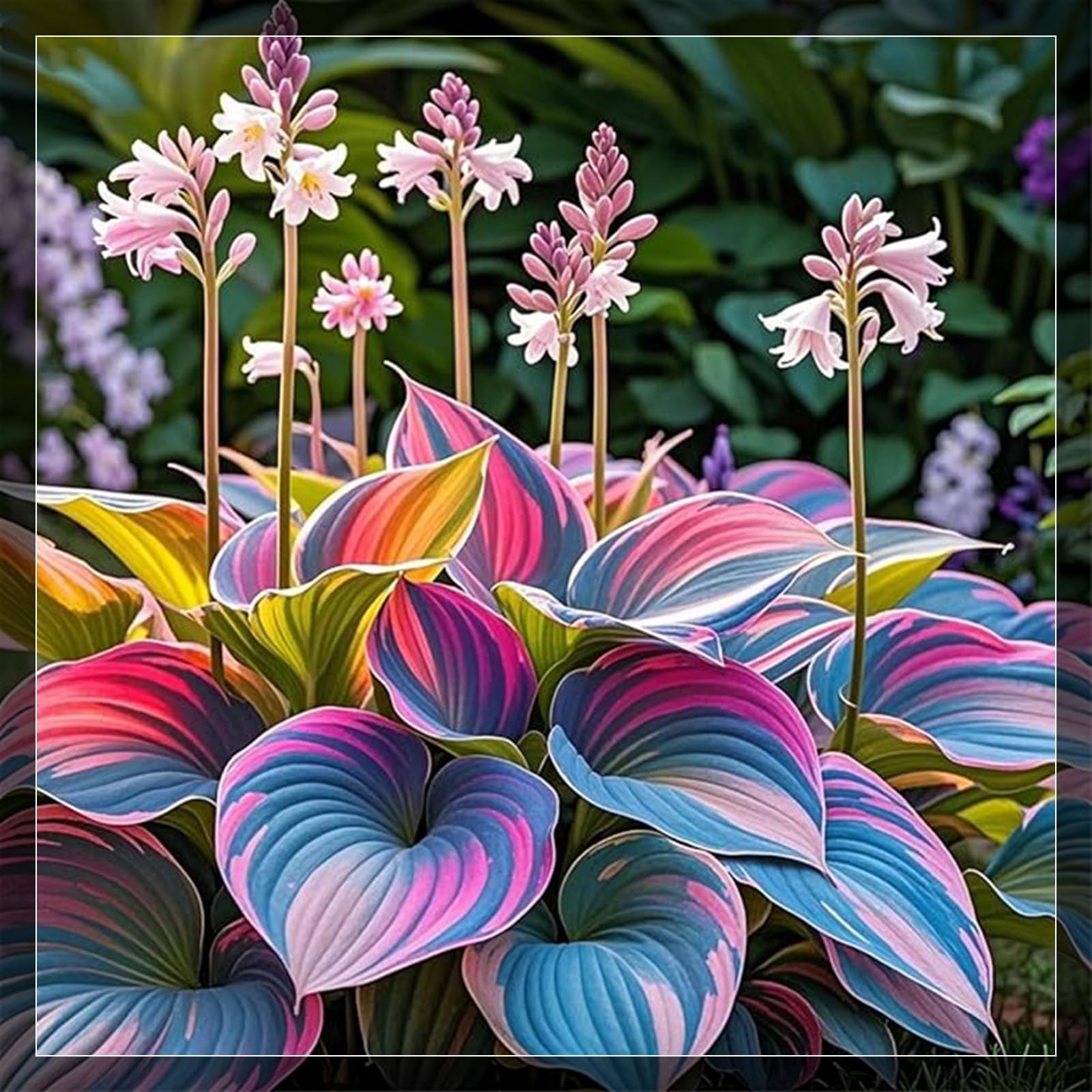 Midnight Blue Heart Hosta Bulbs - Fast Growing for Lush Garden Borders & Landscaping | Excellent Displays-6 Bulbs-A