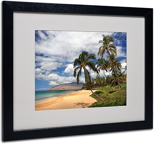 Kamaole Tropical by Pierre Leclerc - Lienzo decorativo para pared, marco negro, 16 x 20 pulgadas