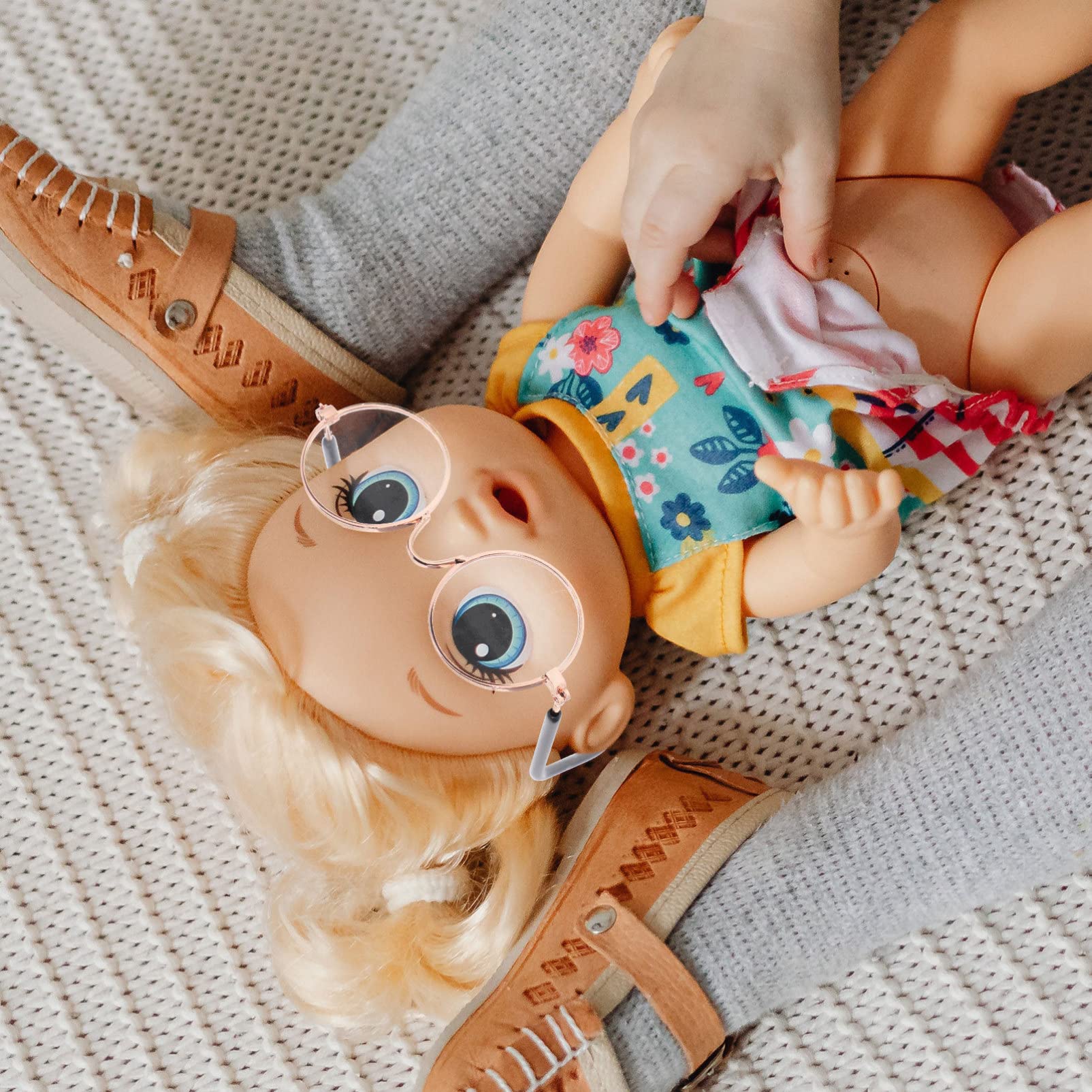 Occhiali Per Bambole 3 Paia - Plastica, 7.5x7cm, Per Bambole 18 Pollici - Foto 3