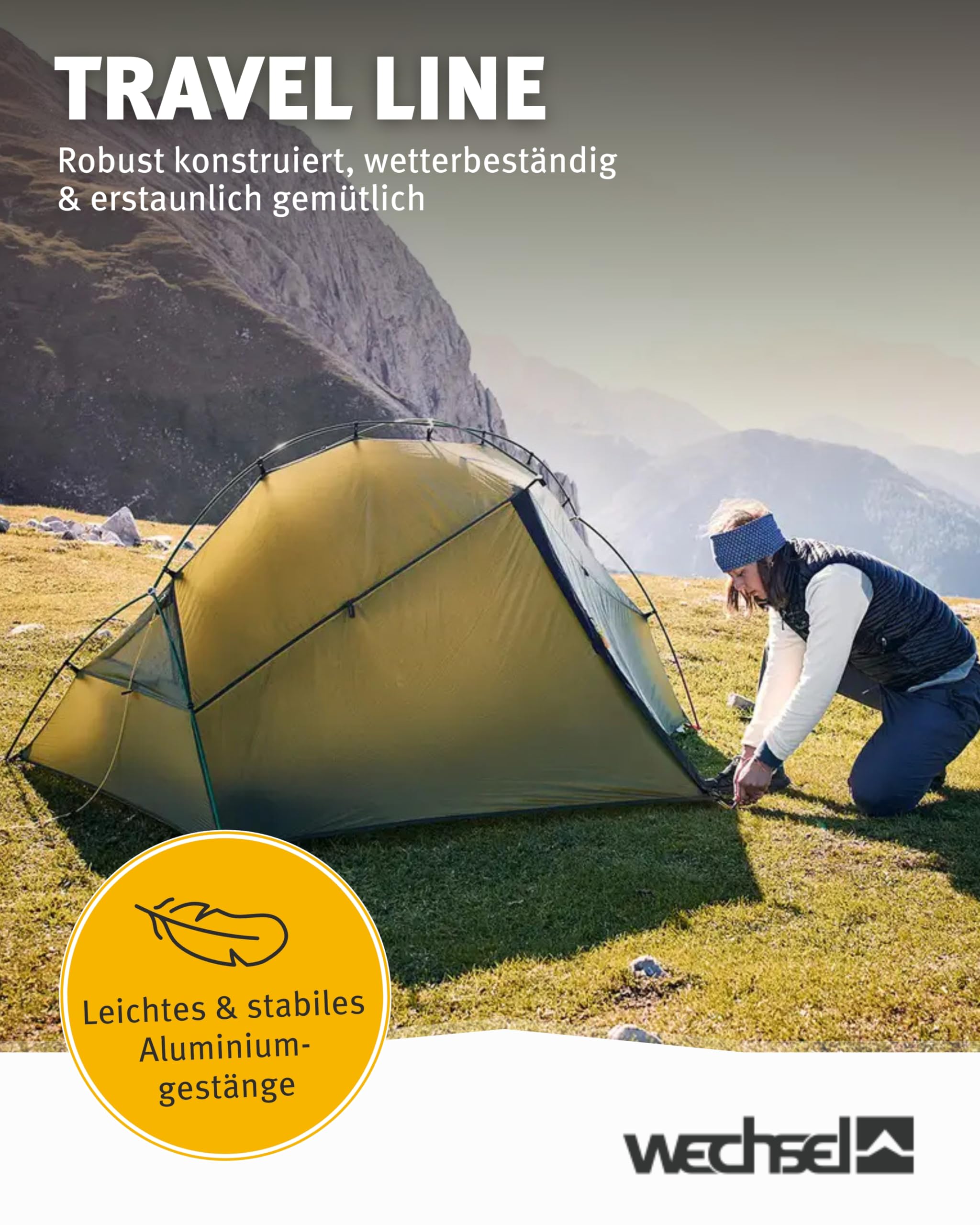 Wechsel Groundsheet Bella/Trailrunner I Schwarz I robuste Zelt-Unterlage Boden I wasserdicht mit 7000mm Wassersäule I Bodenplane aus 75D Polyester I Camping-Plane zum Schutz vor Nässe & Schmutz