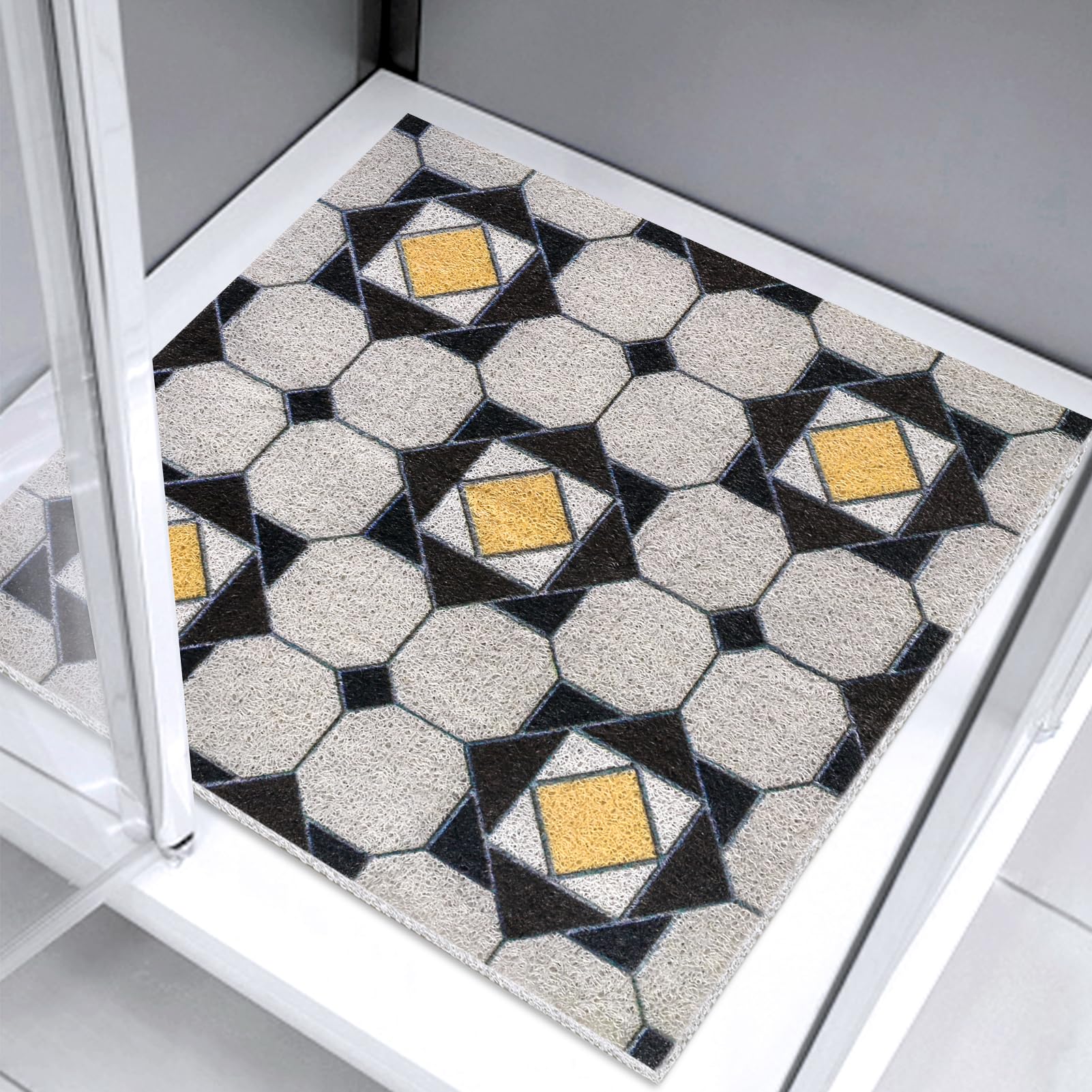 Square Shower Mat 60x60cm Non Slip Anti Mould Bathmat for Inside Shower, Loofah Shower Mat for Inside Bath, Soft Massage Mat for Bathroom Wet Areas, Anti-Slip Bathtub Mat Washable Cuttable Quick Dry — image 1