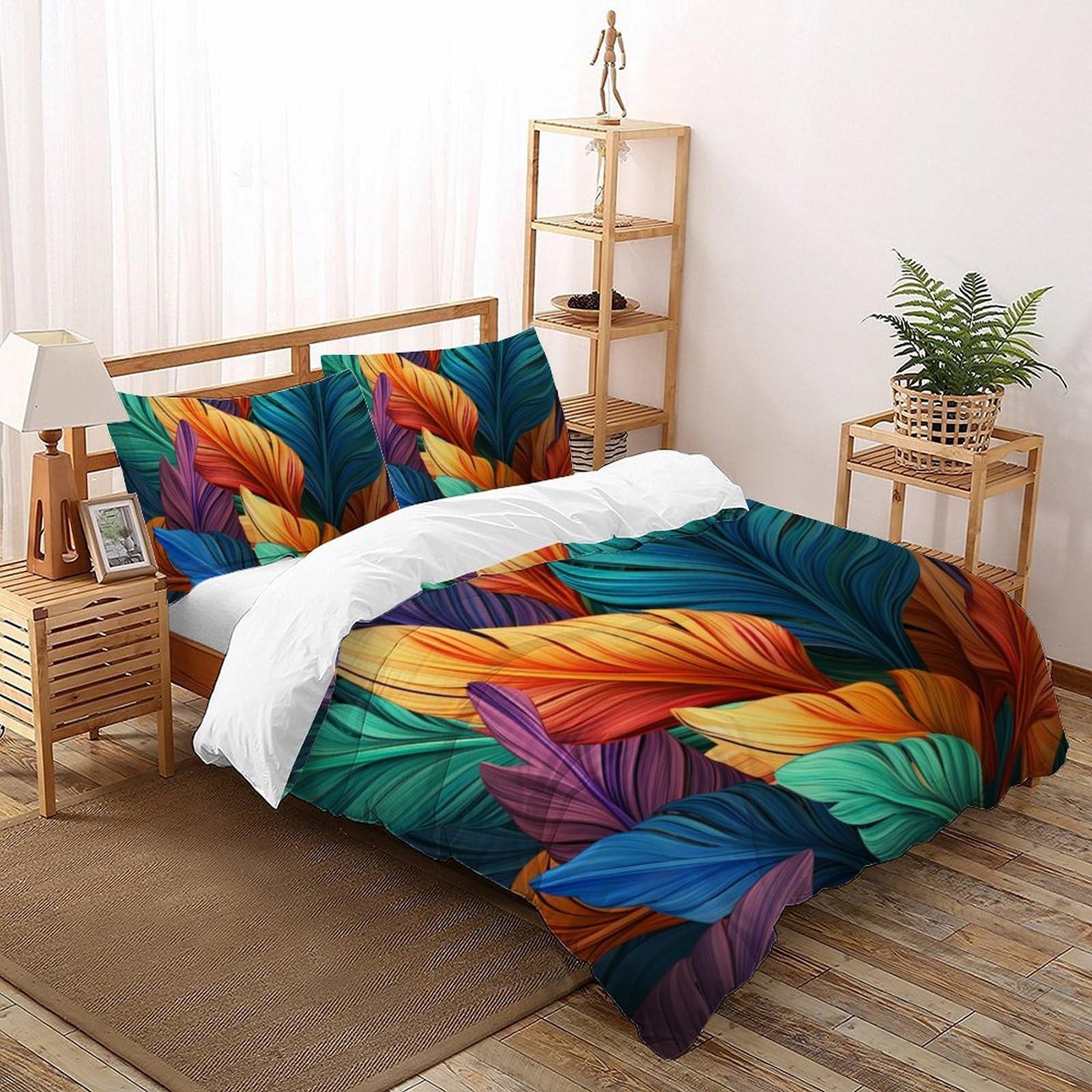 Housse de couette 3D enfant 3 pièces douce 200x200 fermeture éclair