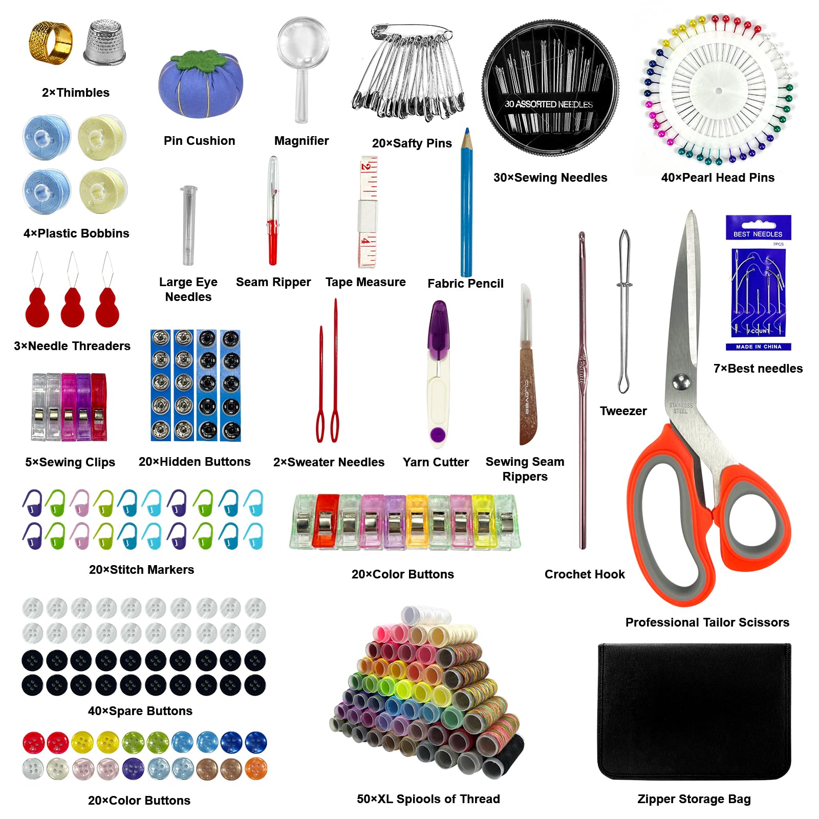 HYHJMISTY Sewing Kit - 295PCS for Beginners & Experts -2 HYHJMISTY Sewing Kit - 295PCS for Beginners & Experts -2