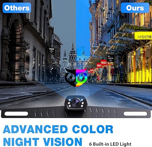 Miniatura 9 de ZEROXCLUB Kit de cámara de respaldo con cable con monitor de 7 pulgadas, pantalla HD 1080P para cochecamionetaSUVVanRV, visión nocturna IP69K