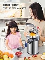 Vista 9 de QCen 800W Juicer Machine Metallic Black y Electric Citrus Juicer Exprimidor Paquete