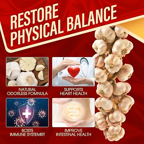 Miniatura 7 de Extracto de ajo envejecido inodoro 7500 mg, sin OMG, sin gluten  Apoya la salud inmune  Bulbo Allium Sativum cultivado  Potente suplemento