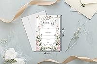 Vista 2 de Join Us Tarjetas de invitación – Tarjetas de invitación florales para todas las ocasiones, bodas, compromisos, recepción, jubilación, despedida