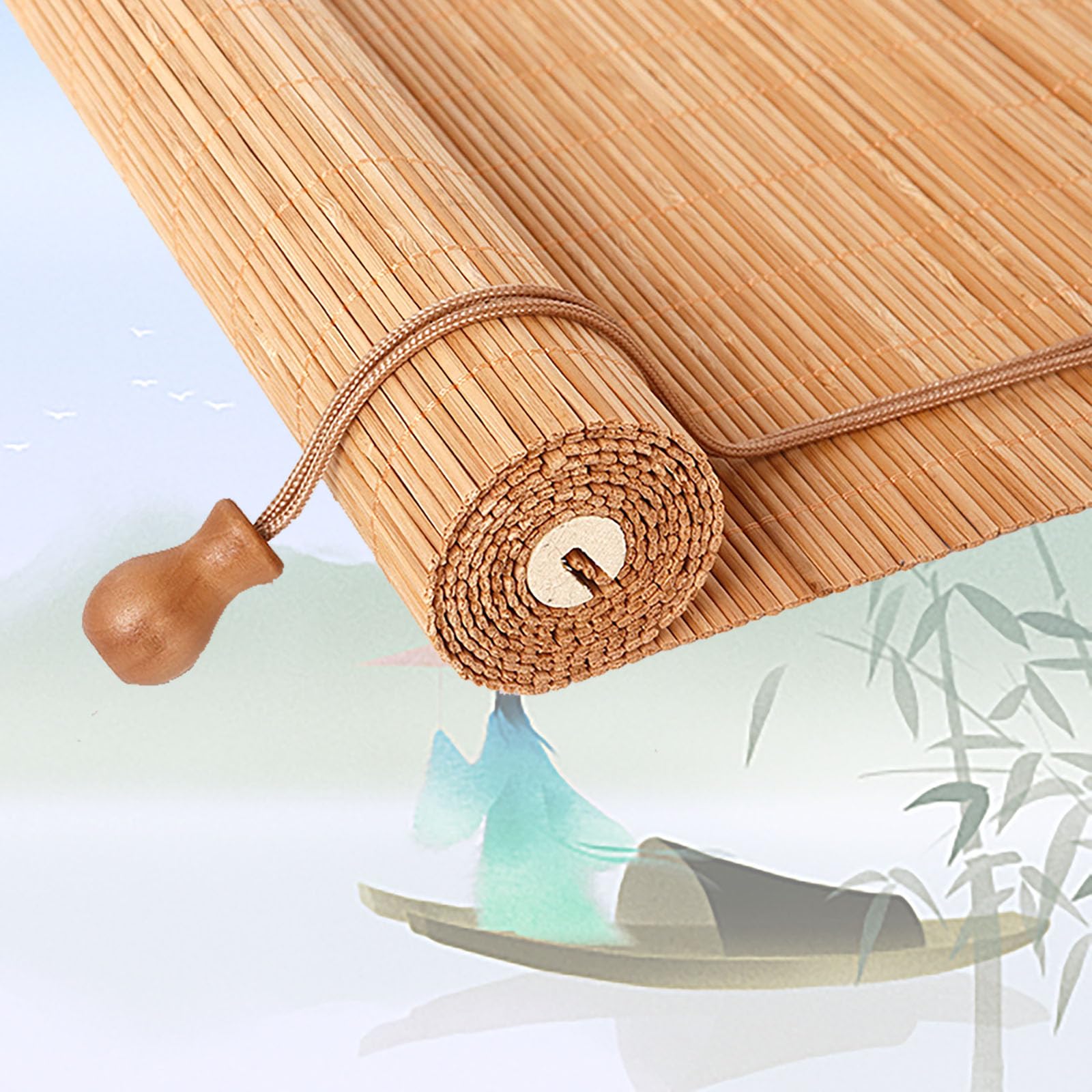 Bamboo Blinds, Retro Outdoor Shades for Patio Bamboo Roller Blinds, Bamboo Roll Up Blinds, Bamboo Shades Blinds, Outdoor/Indoor Window Privacy, Porch blinds