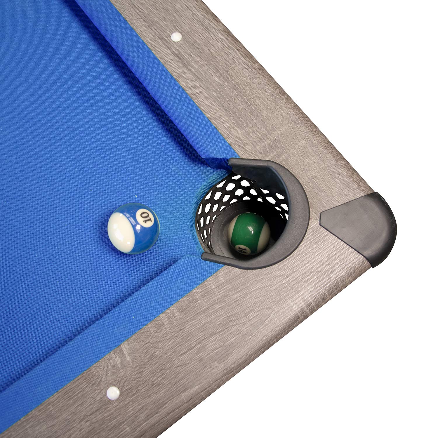 Billard Américain Harmony 6Ft - 206,5 x 116,5 x 80 cm avec Accessoires et Plateau dînatoire - Gris et Tapis Bleu