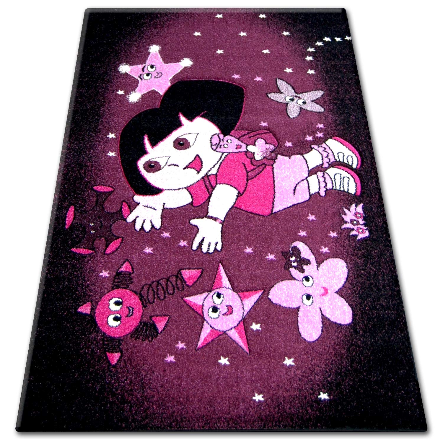 Tapis pour chambre d'enfant et grand tapis de jeu pour chambre de bébé pourpre 160x220