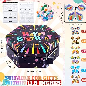 Amazon.com: Dunzoom Flying Birthday Butterfly Surprise Gift
