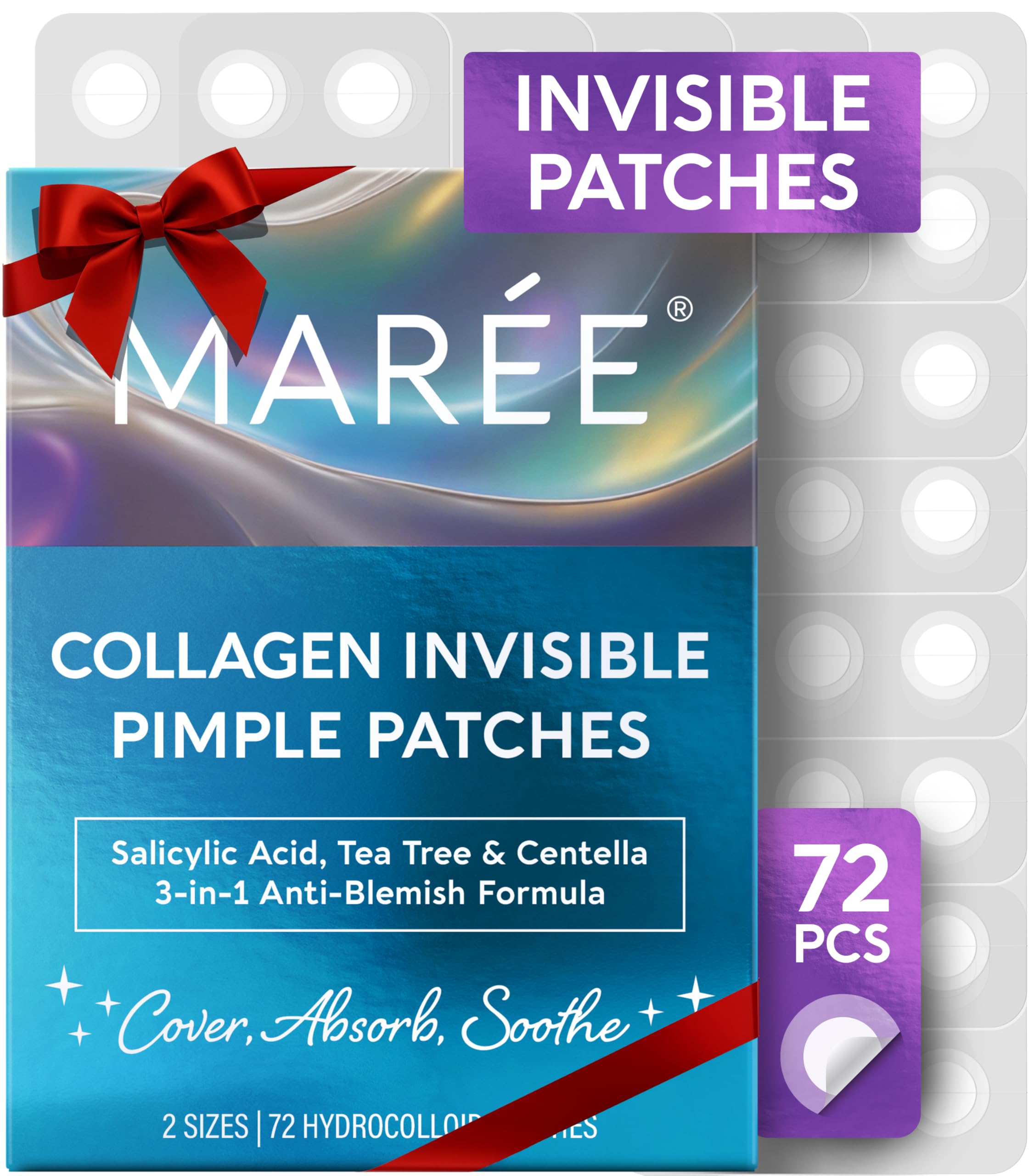 MAREE Invisible Pimple Patches - Clear Pimple Patches for Face - Hydrocolloid Acne Patches Anti Blemish - Zit