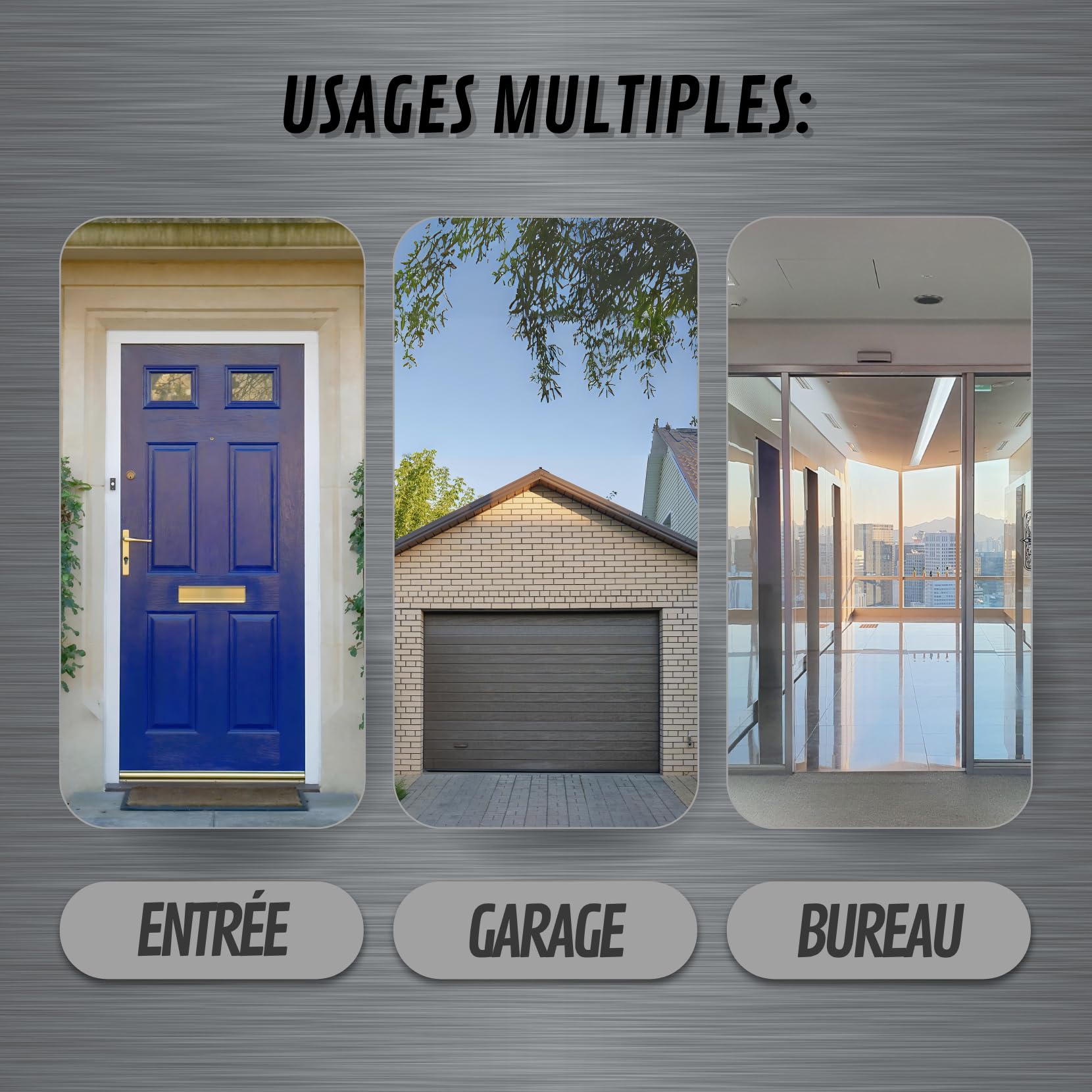 Lot de 4 cylindres 30/30 mm à double serrure – 8 vis – 10 clés incluses – Montable facilement – Clé universelle pour tous les cylindres – Longueur 60 mm