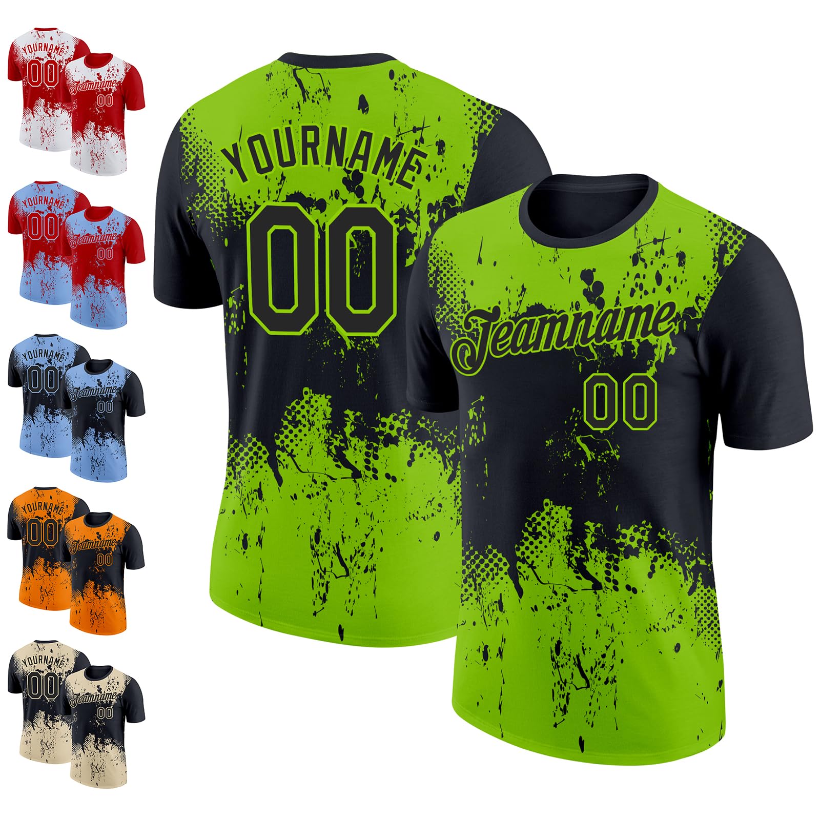 Fanscustom Baseball Tees Men Women Youth Name Number Personalized Fashion Sports T-Shirts Active Uniforms