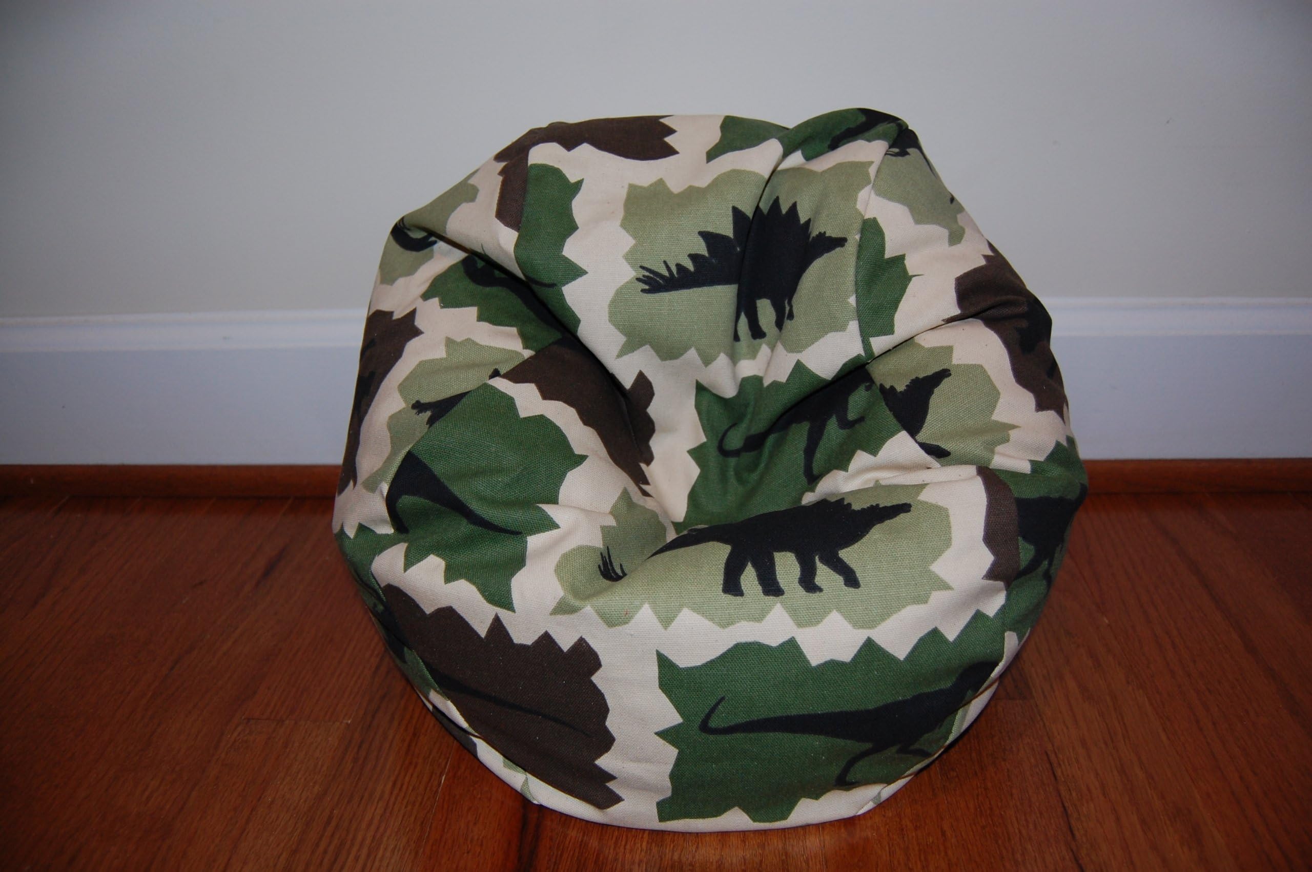 Toy Bean Bag Chair for 18 inch American Girl Sized Doll - CAMMO Dinosaurs Made in USA.