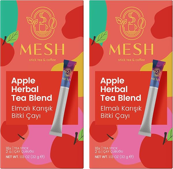 Mesh Stick Elma Çayı Meyve Çayı 2 Paket Bir Arada 2 x 16