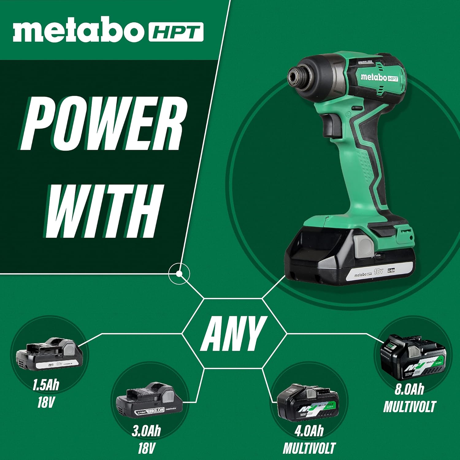 Buy 1 get 1 🔥 Metabo HPT Cordless 18V Impact Driver | Sub-Compact | Brushless Motor | Lithium-Ion Batteries | Lifetime Tool Warranty | WH18DDX Creative Product Metabo HPT Cordless 18V Impact Driver | Sub-Compact | Brushless Motor | Lithium-Ion Batteries | Lifetime Tool Warranty | WH18DDX