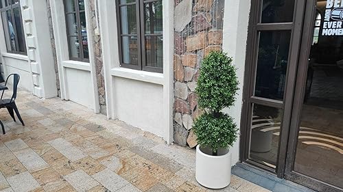 Miniatura 7 de Árbol topiario artificial con forma de bola de boj de 4 pies, decoración de oficina en casa, estilo exterior e interior en maceta