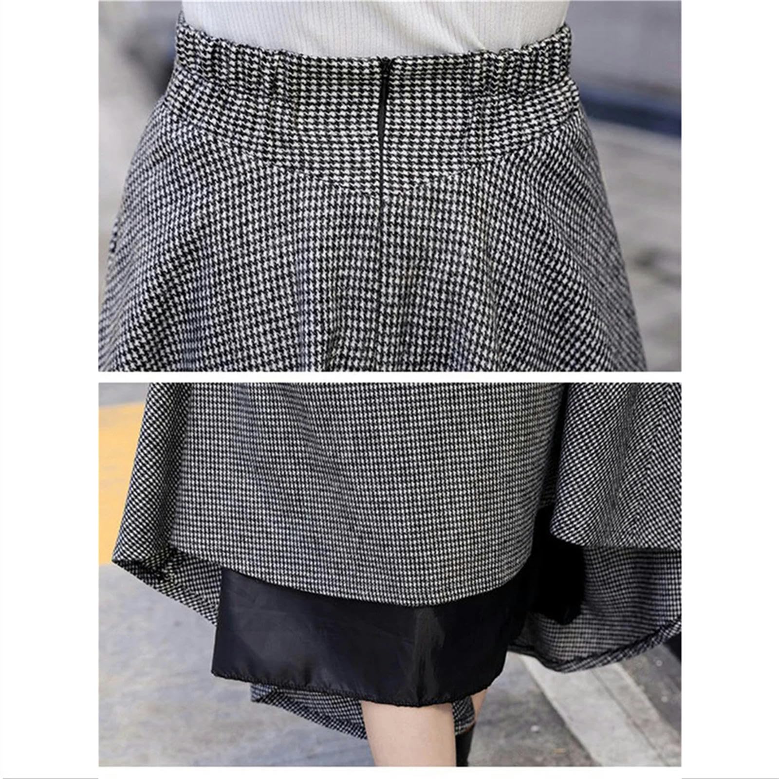 MdybF Faldas Mujer Verano Falda Larga Elegante Y Corta para Mujeres con Celosía Retro De Cintura Alta