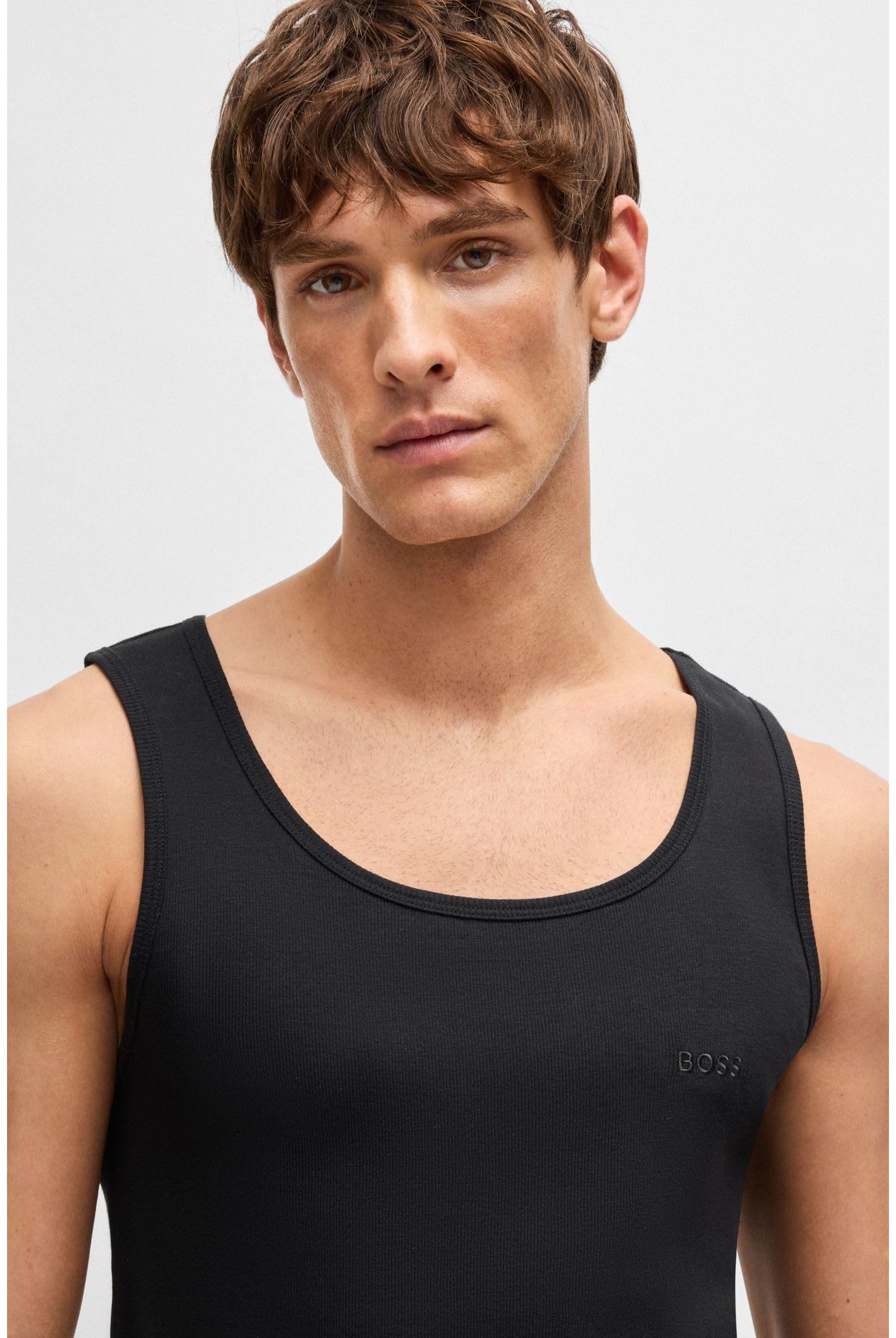 Boss Tanktop3p Ribclassic Chaleco Hombre (Pack de 3)