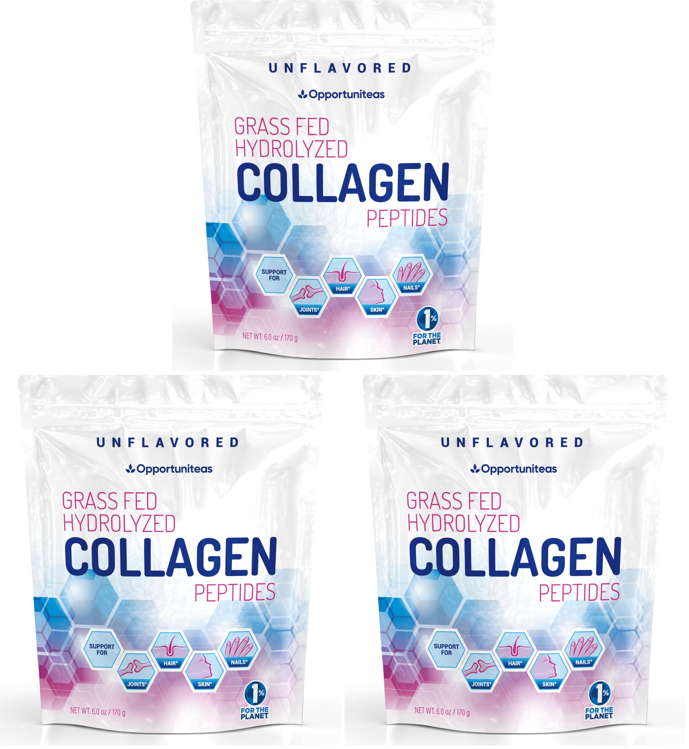 Opportuniteas Collagen Creamer for Coffee, Keto Colágeno Peptides Powder Creamer, Low Carb Keto & Paleo Diet Friendly, Grass Fed, Gluten Free & Non-GMO, Unflavo
