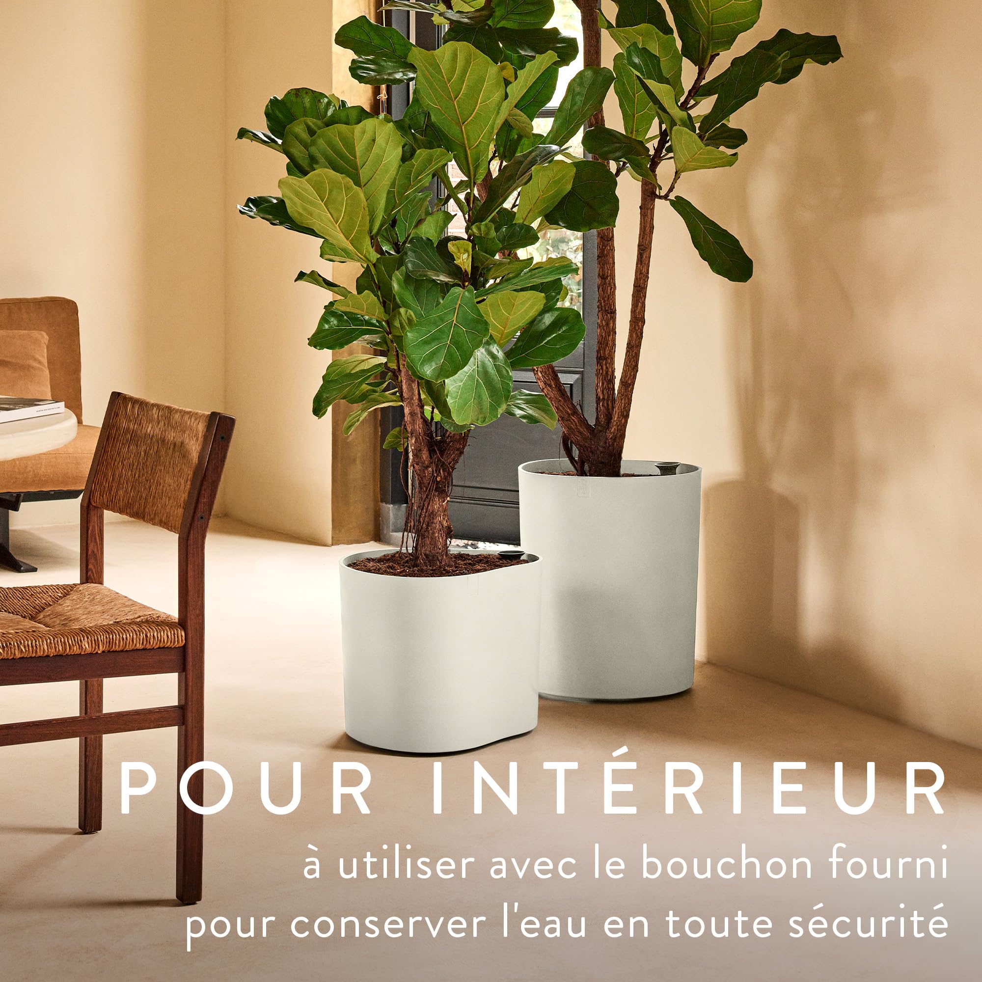 Elho Eden 25cm Pot de Fleur - Linen White