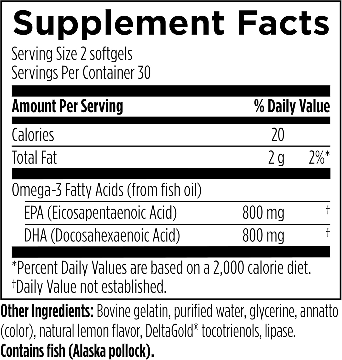 Designs for Sport Omega 3 HI-PO - High-Potency Triglyceride Fish Oil - 1500 mg Omega-3 with 750 mg EPA & 750 mg DHA - No Fishy Aftertaste - 60 Softgels - Image 2