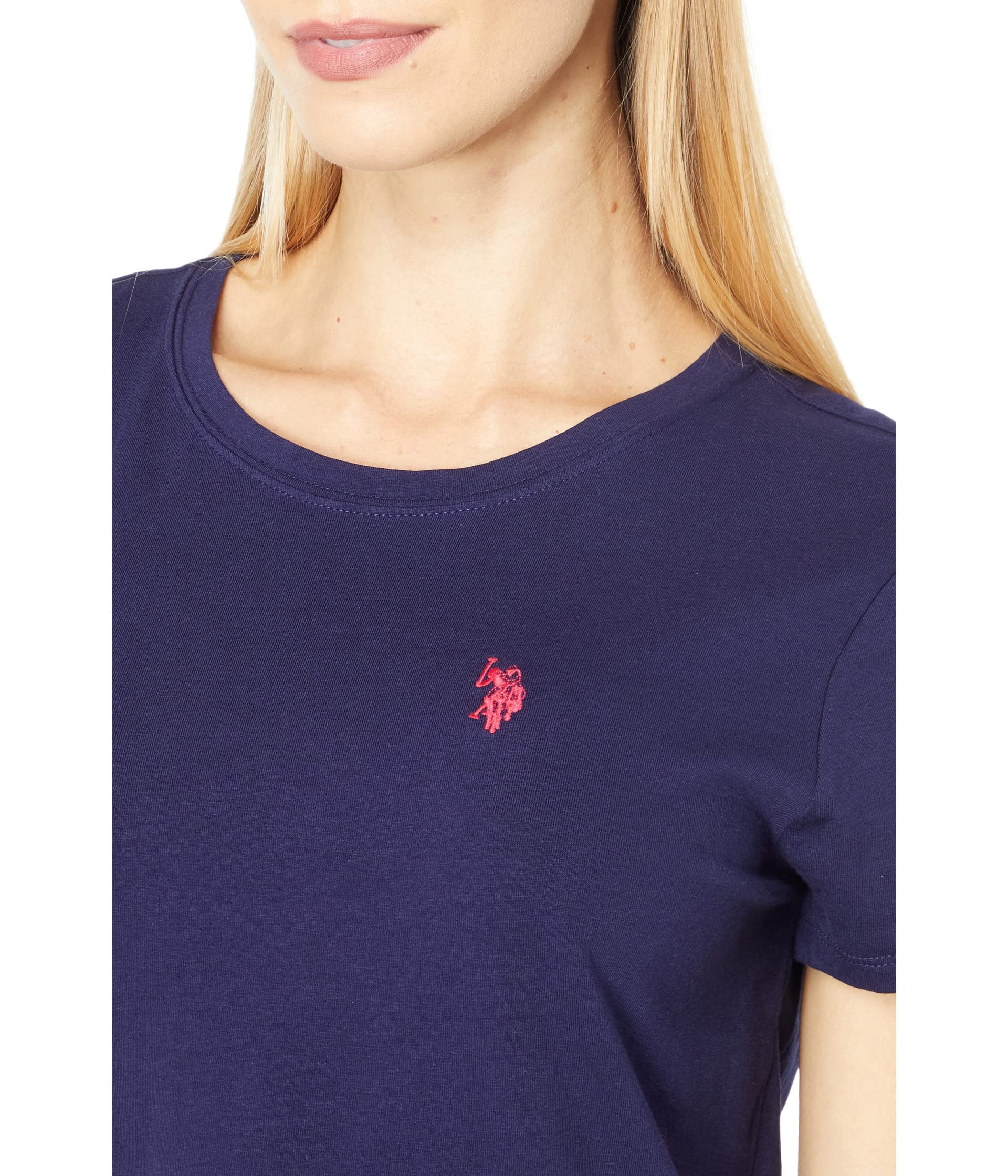 U.S. Polo ASSN. Damen Stretch-T-Shirt mit Rundhalsausschnitt