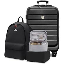 KEYTANG Classic KT777-20KPLUS2-BK-327, Black, Carry on-3 Pieces