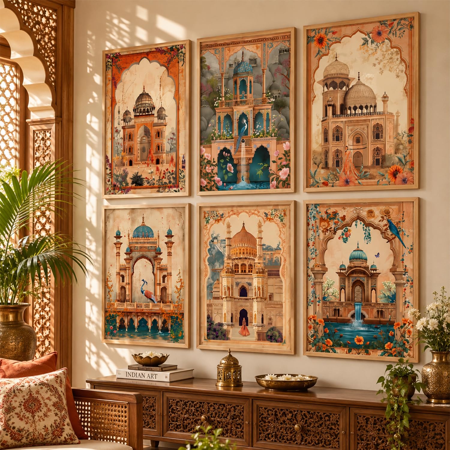 Madhubani Wall Art Set - Indian Pichwai Paintings -13