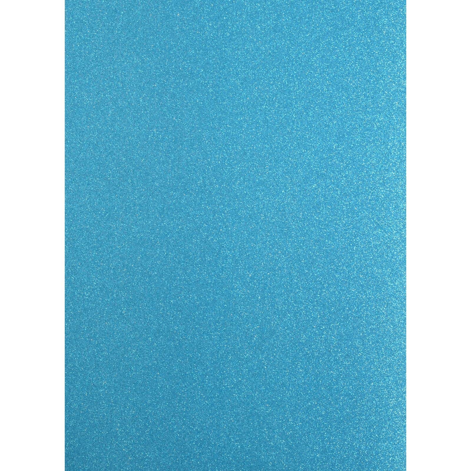 Florence Glitter Cardstock - Turquoise Blue A4 - 5 Sheets of Craft Paper - Scrapbook Paper for Card Making and Other Crafts - 250 GSM