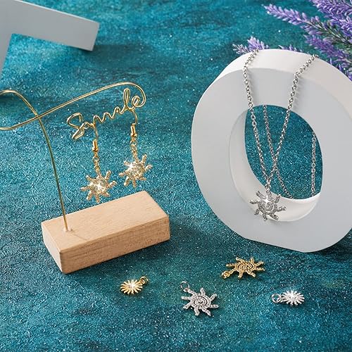 Miniatura 4 de Craftdady Los colores al azar platearon los colgantes de los encantos de la circona cúbica de la