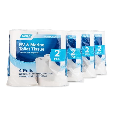 Camco RV Toilet Paper 16-Rolls Quick Dissolve