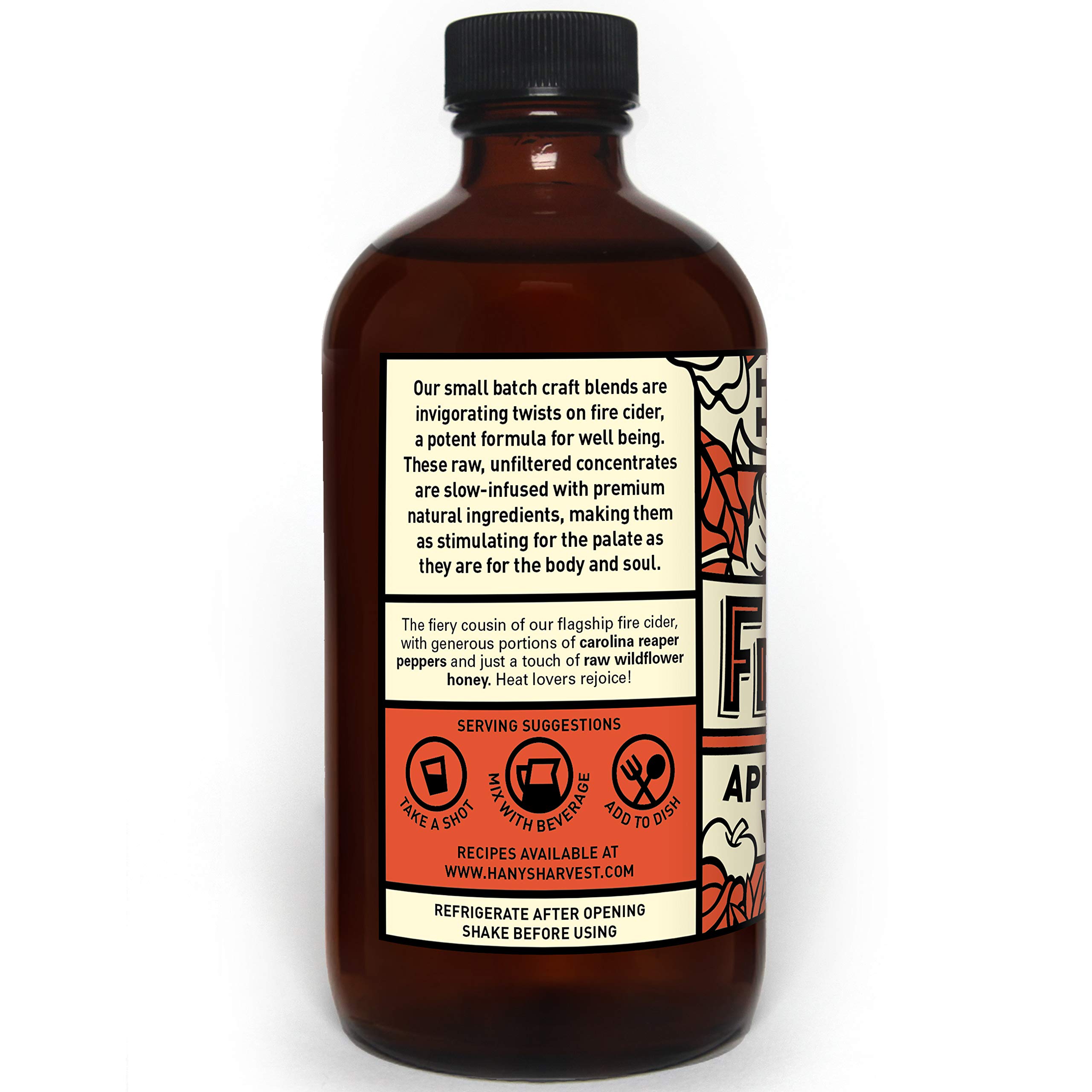 Hany's All Natural Carolina Reaper Fire Cider Tonic with Raw Unfiltered