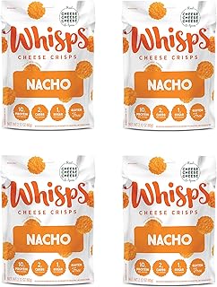 Whisps Cheese Crisps ~ Nacho Cheese Snacks  Keto Snacks  21g of Protein Per Bag  - Compare price