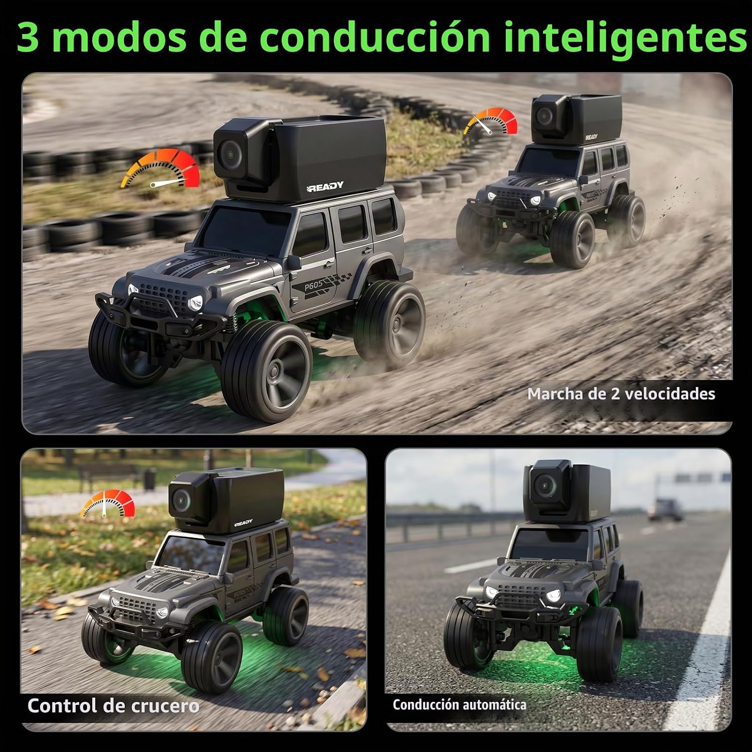 1:64 LCD pantalla RC juguetes de coche con cámara magnética de para niños 9