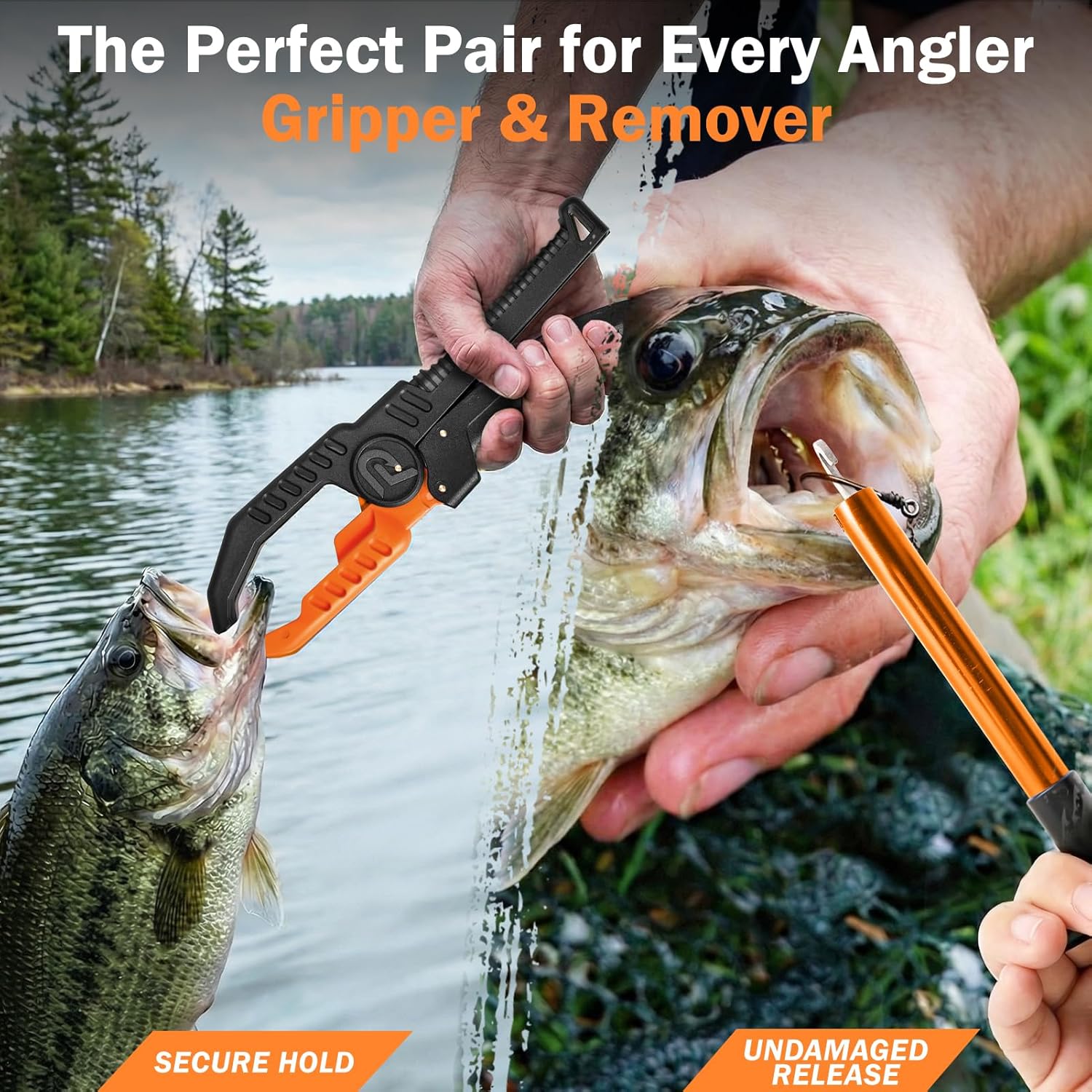 PLUSINNO Fishing Gear Fishing Backpack with Tackle Box, Waterproof tackle Backpack with Rod Holders, Lures, Tools, Pliers & Accessories, Fish Gifts for Men