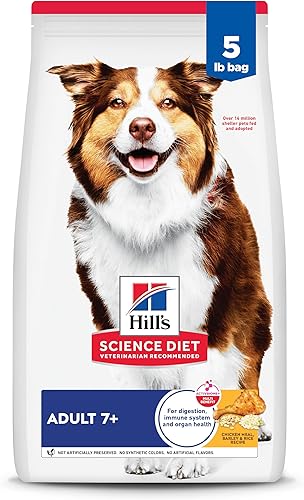 Vista 18 de Hill's Science Diet Adult 7+, Senior Adult 7+ Premium Nutrition, alimento seco para perros, pollo, arroz integral y cebada, bolsa de 15 libras