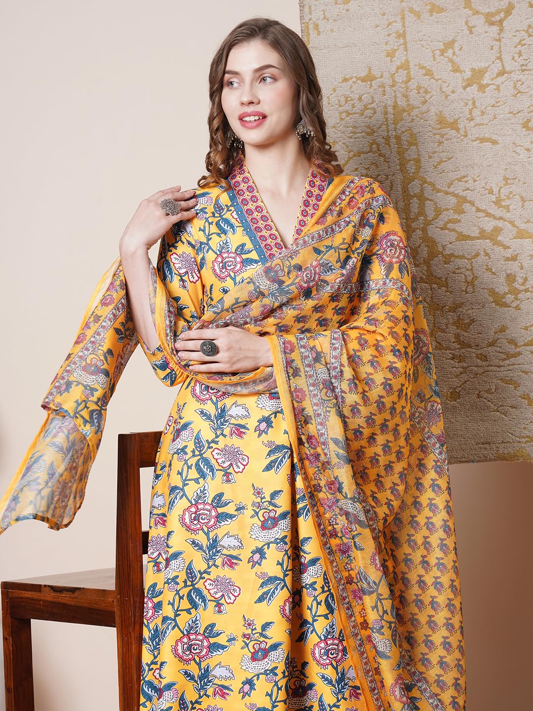 ANNI DESIGNER Kurta avec pantalon pour femme