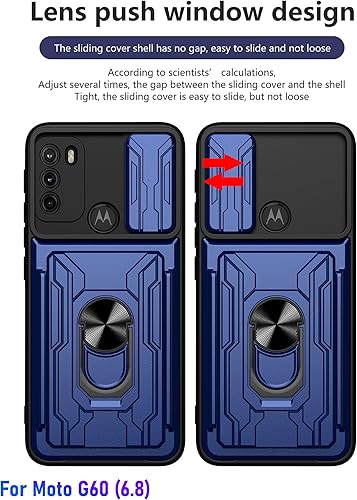 Miniatura 5 de LMDAMZ Funda tipo cartera para Motorola Moto G60, ranura para tarjeta de crédito, diseño portátil, protección de parachoques de goma acolchada