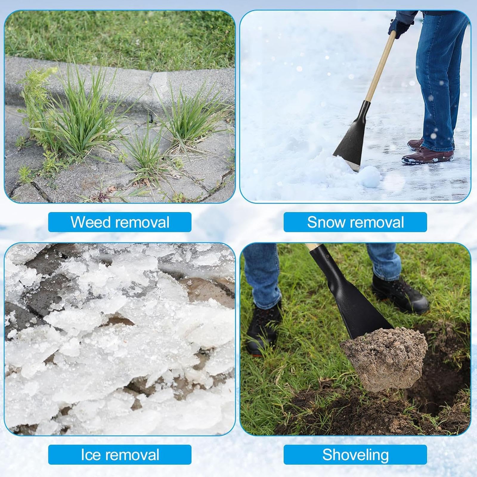 Herramienta para Raspar Hielo, de Hielo, Herramienta para Limpiar Jardines, Removedor de Nieve para Construcción con Cemento.