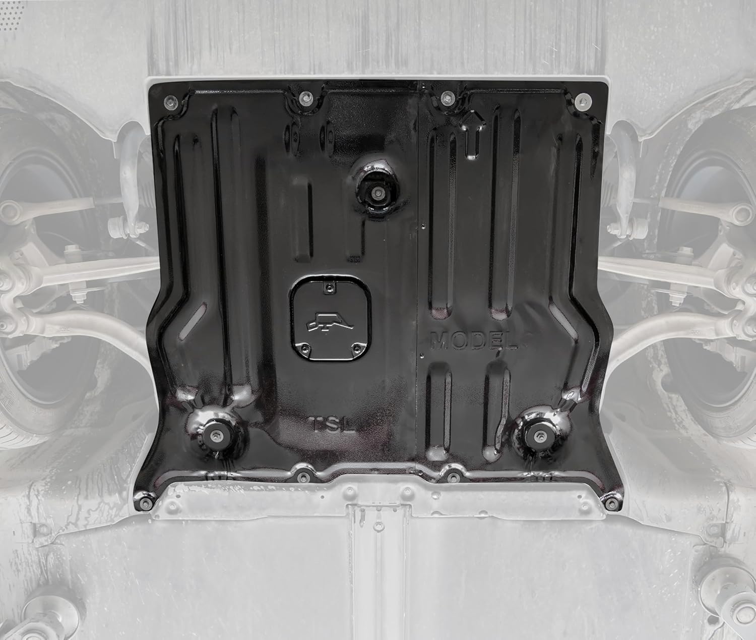 KEWISAUTO Front Skid Plate for Tesla Model 3 / Model Y, Splash Shield Cover Under Engine Guard Cover Chassis Guard Plates for Tesla Model 3 2017-2025 / Model Y 2020-2025 Accessories