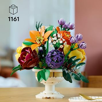 LEGO Botanicals Çiçek Aranjmanı 10345 - Yetişkin Kadınlar ve Erkekler için Kamelya, Şakayık ve Ortanca Çiçeği Dahil Yapay Çiçekler İçeren Koleksiyonluk Yaratıcı Model Yapım Seti (1161 Parça)