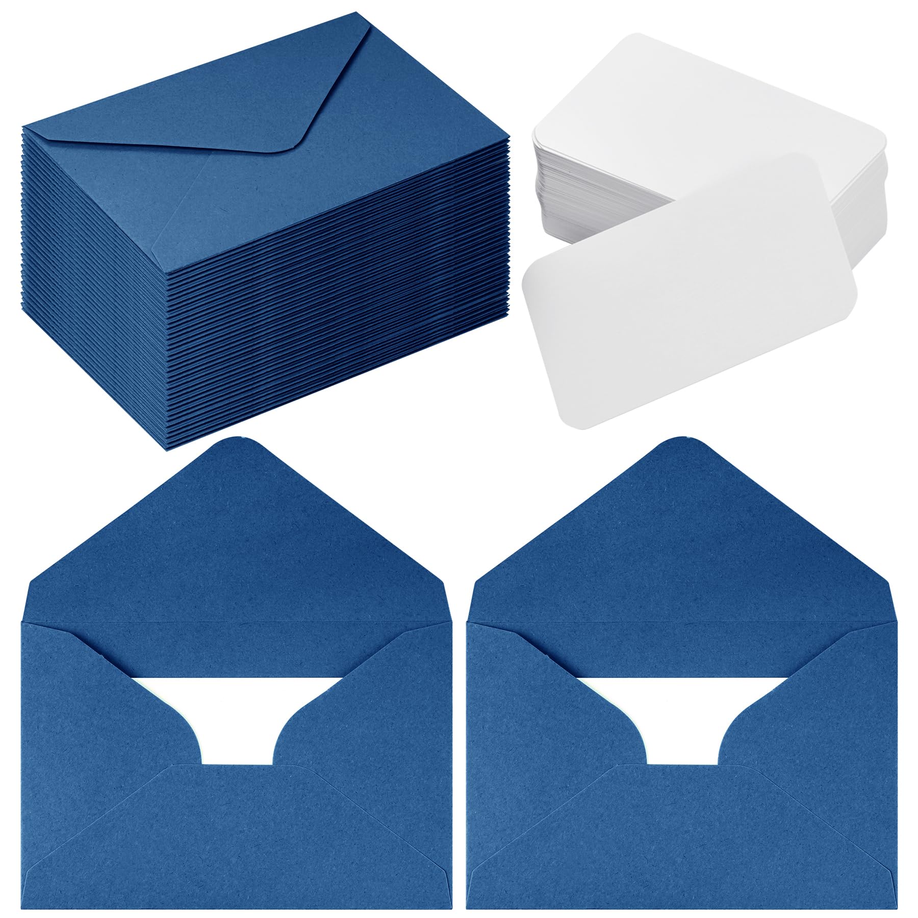 jiebor 100 Sets Small Envelopes with Small Blank Gift Business Card Wedding Invitation Pocket Envelopes for Graduations Wedding Shower Holiday 2.7 x 4
