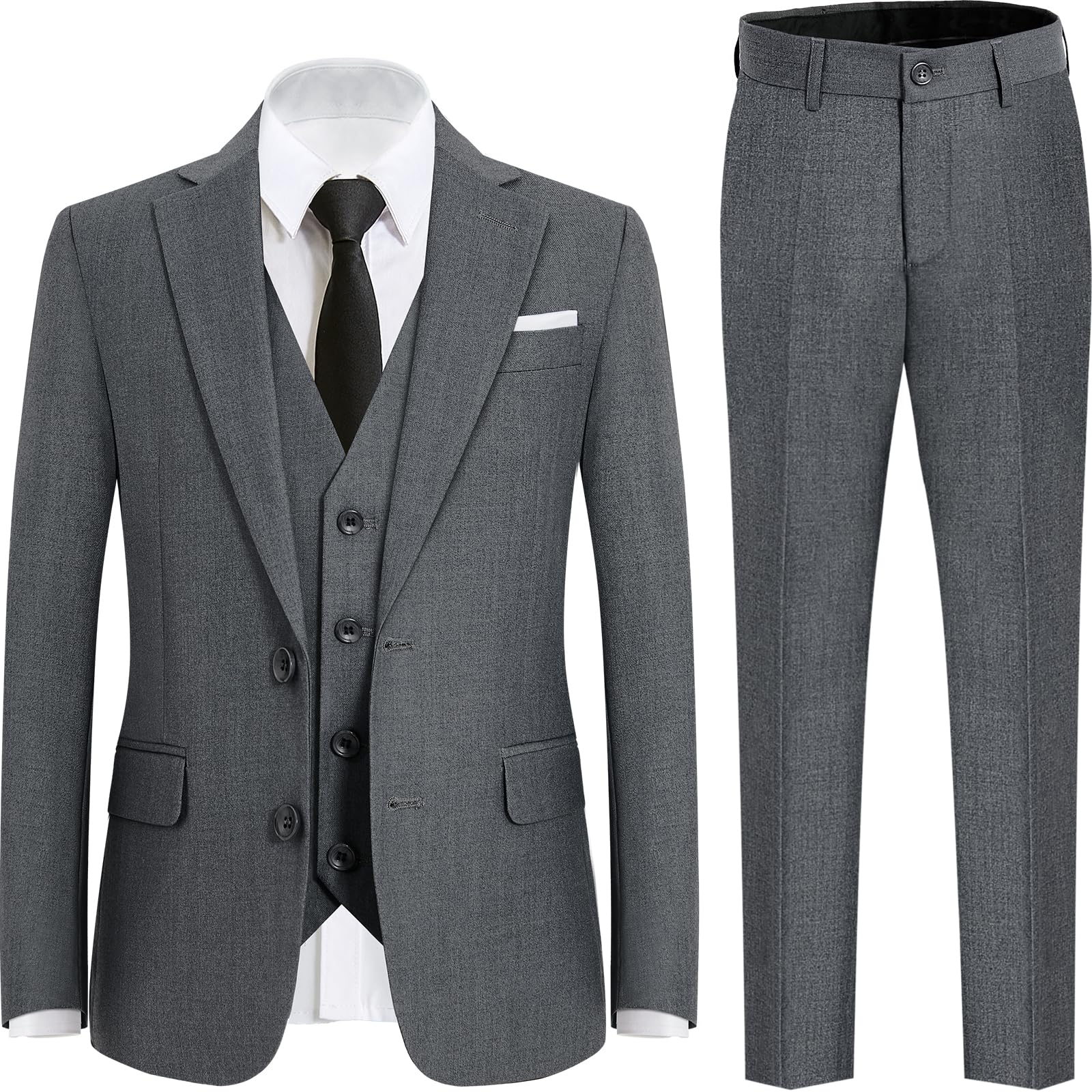 Elegant Gentleman Boys Suit Teenager Suits Set for Boys, Kids Slim Fit Formal Wear Tuxedo, Ring Bearer Outfit for Wedding