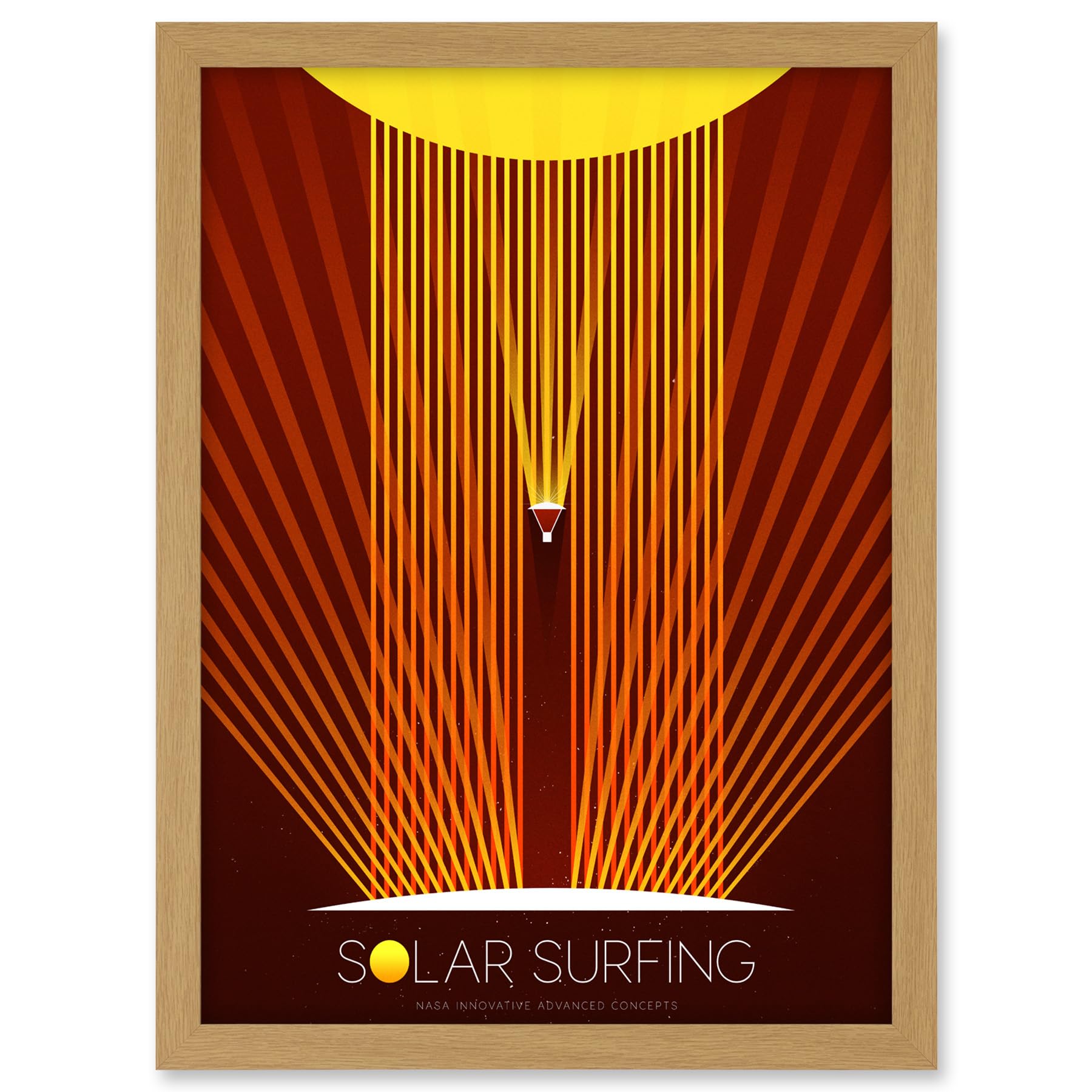 Artery8 NASA Solar Surfing Innovative Advanced Concepts Living Room Artwork Framed A3 Wall Art Print